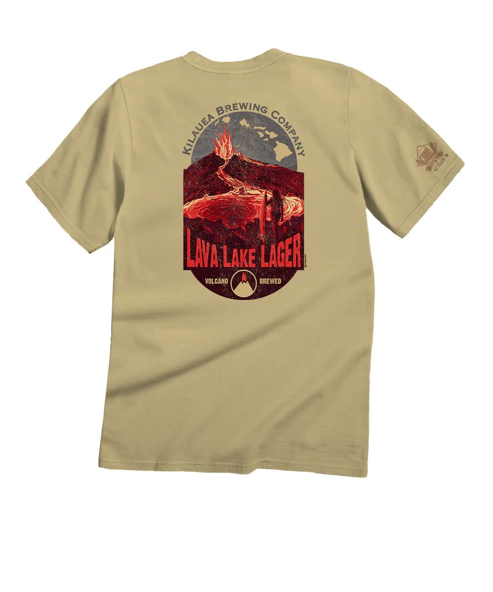 Lava Lake Beer - Beer Dyed Short Sleeve Crewneck T-Shirt
