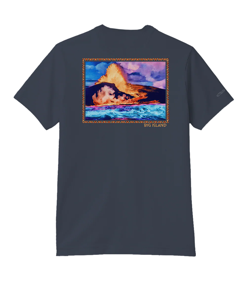 Lava Meets Ocean - Smoke Short Sleeve Pima T-Shirt