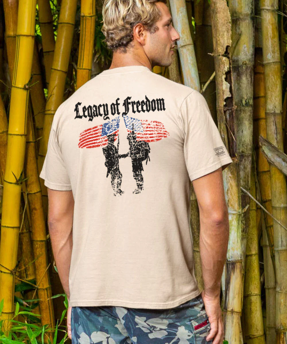 Legacy Of Freedom - Kona Coffee Dyed Short Sleeve Crewneck T-Shirt - Image 2