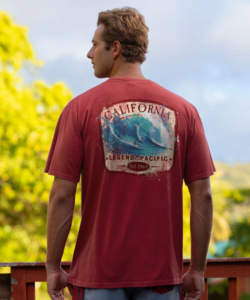Legend Of The Pacific - Paradise Red Dyed Short Sleeve Crewneck T-Shirt - Image 2