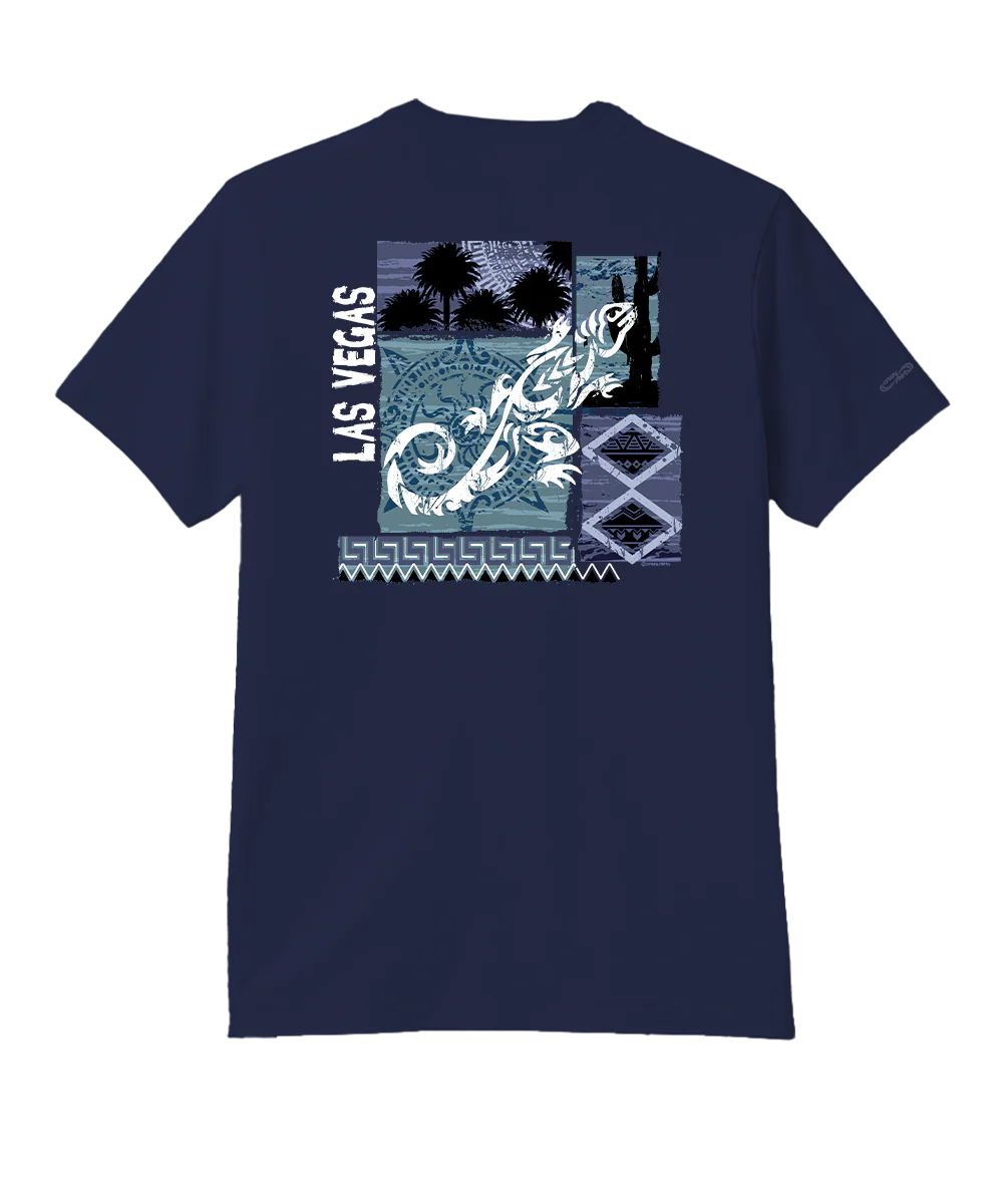 Lizard Paradise - Indigo Short Sleeve Pima T-Shirt