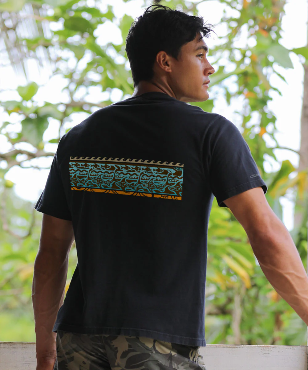 Mano Guardian Band - Black Short Sleeve Crewneck T-Shirt - Image 3
