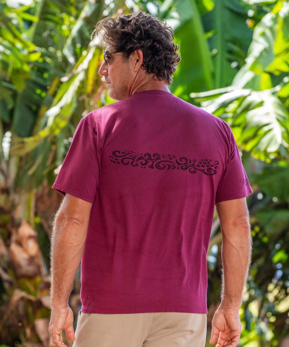 Maori Wine - Wine Dyed Short Sleeve Crewneck T-Shirt - Image 3