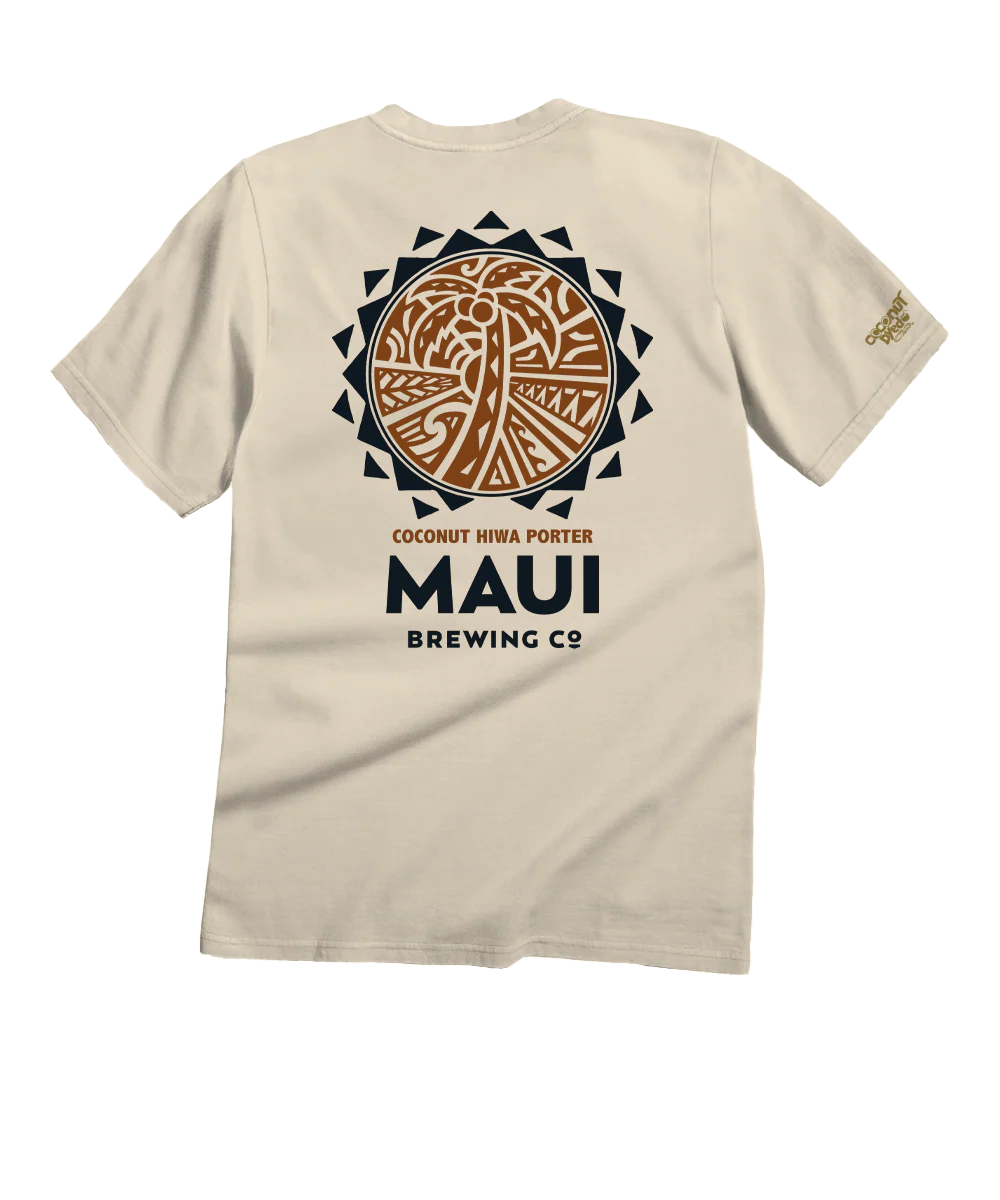 Maui Brewing Co Coconut Hiwa - Coconut Dyed Short Sleeve Crewneck T-Shirt