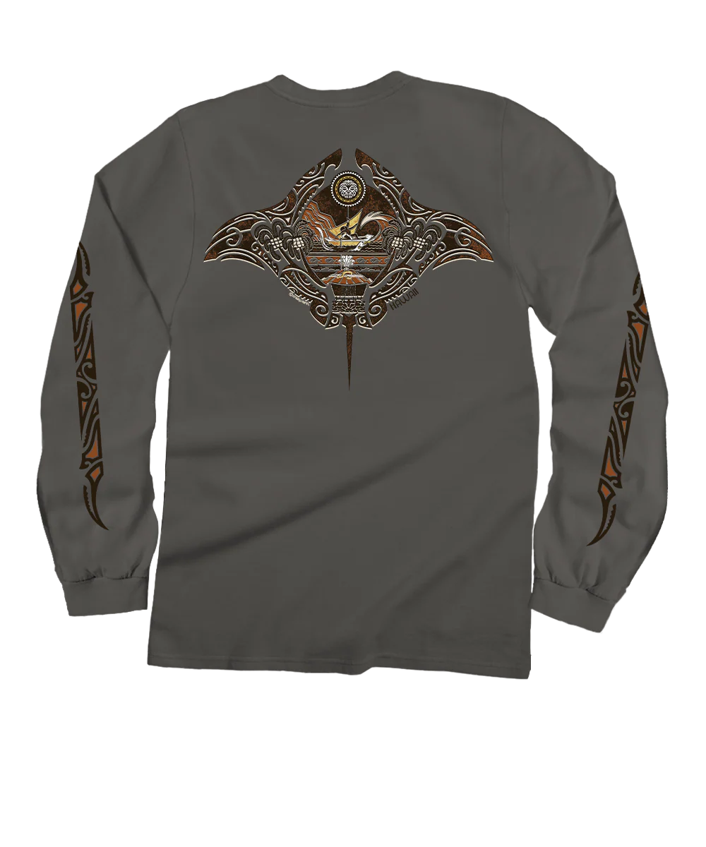 Maui Legend - Crater Dyed® Long Sleeve Crewneck T-Shirt