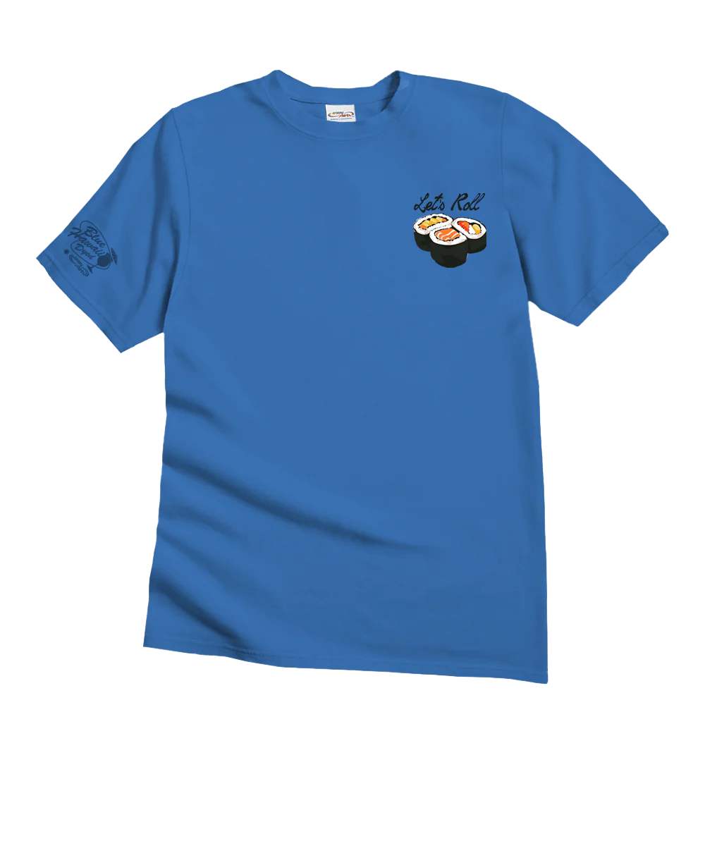 Miso Happy - Blue Hawaii Dyed Short Sleeve Crewneck T-Shirt - Image 4