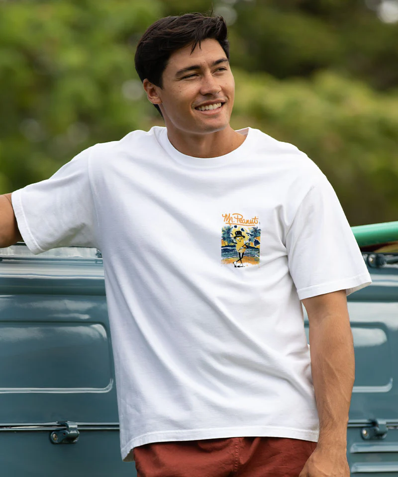 MR. PEANUT® Character Going Nuts - White Short Sleeve Crewneck T-Shirt - Image 3
