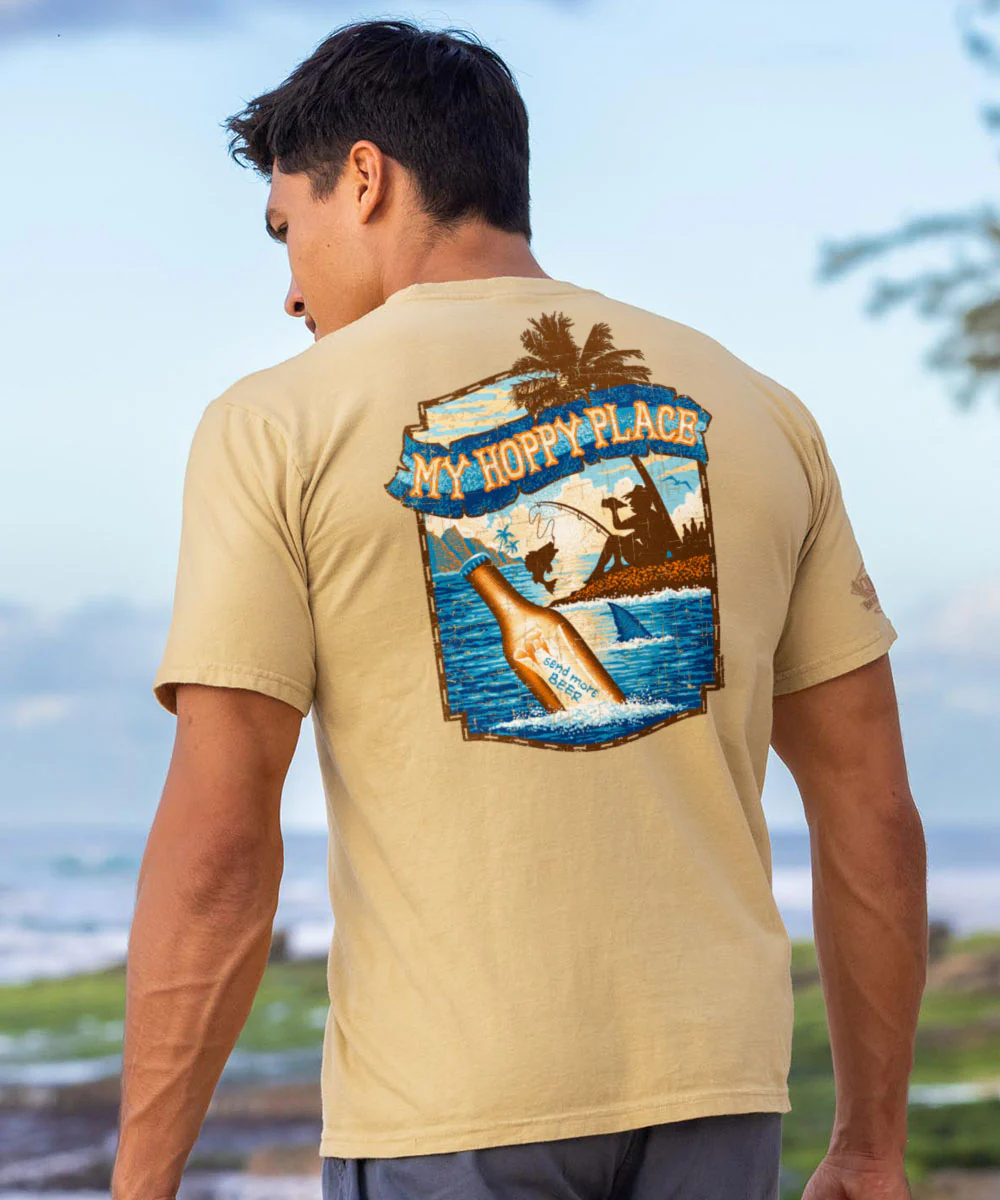 My Hoppy Place - Beer Dyed Short Sleeve Crewneck T-Shirt - Image 2