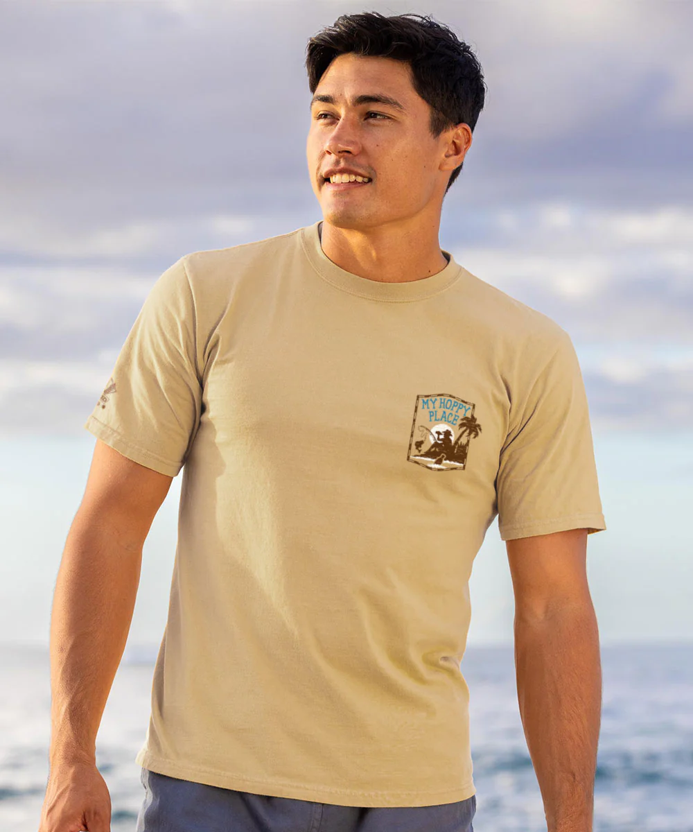 My Hoppy Place - Beer Dyed Short Sleeve Crewneck T-Shirt - Image 3