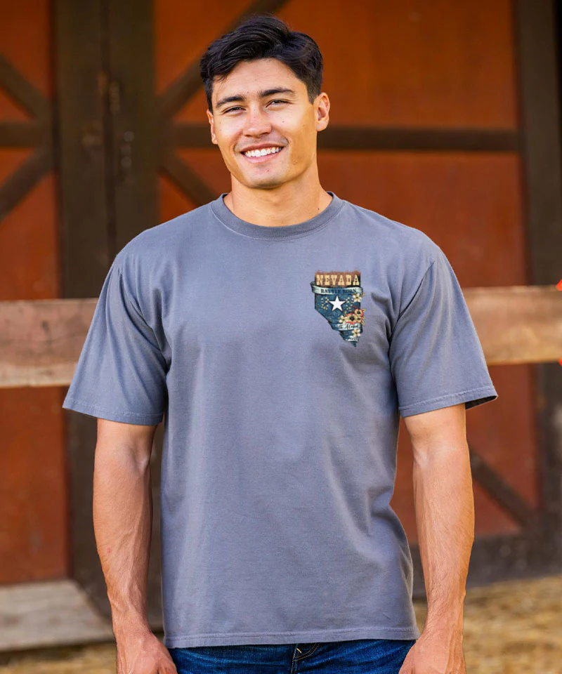 Nevada With Aloha - Crater Dyed® Short Sleeve Crewneck T-Shirt - Image 3