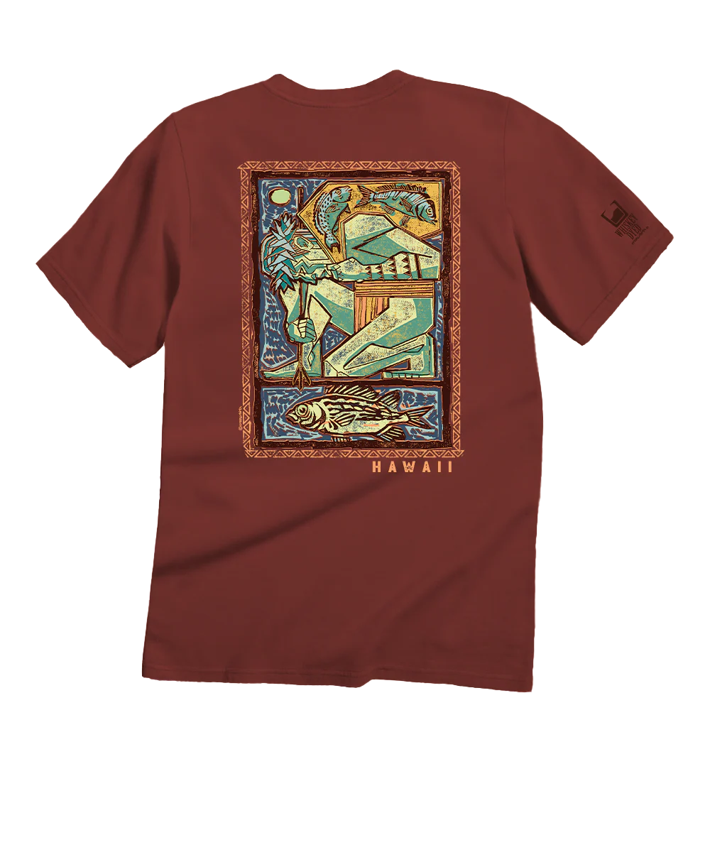 Night Fishing - Whiskey Dyed Short Sleeve Crewneck T-Shirt