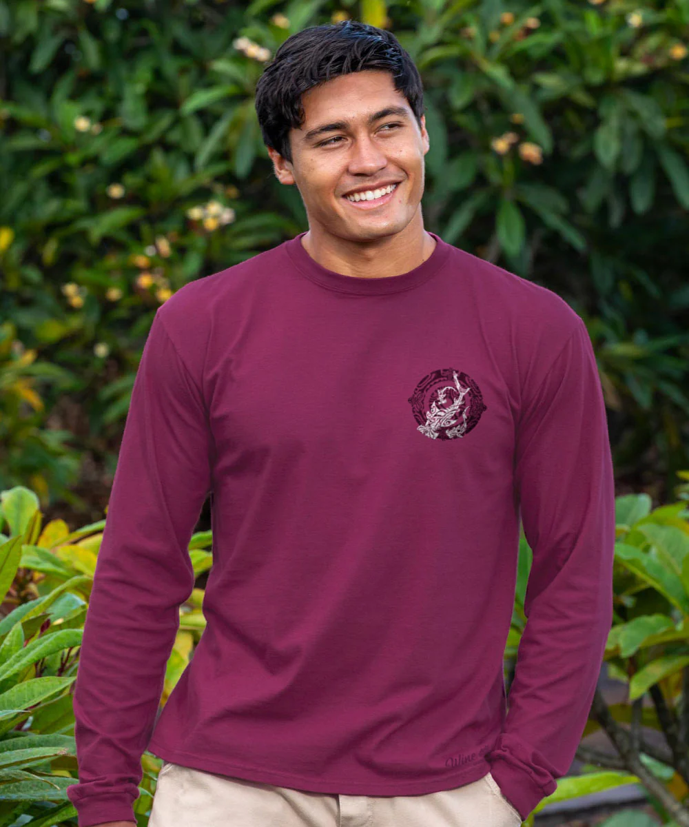 Ocean Masters - Wine Dyed Long Sleeve Crewneck T-Shirt - Image 3