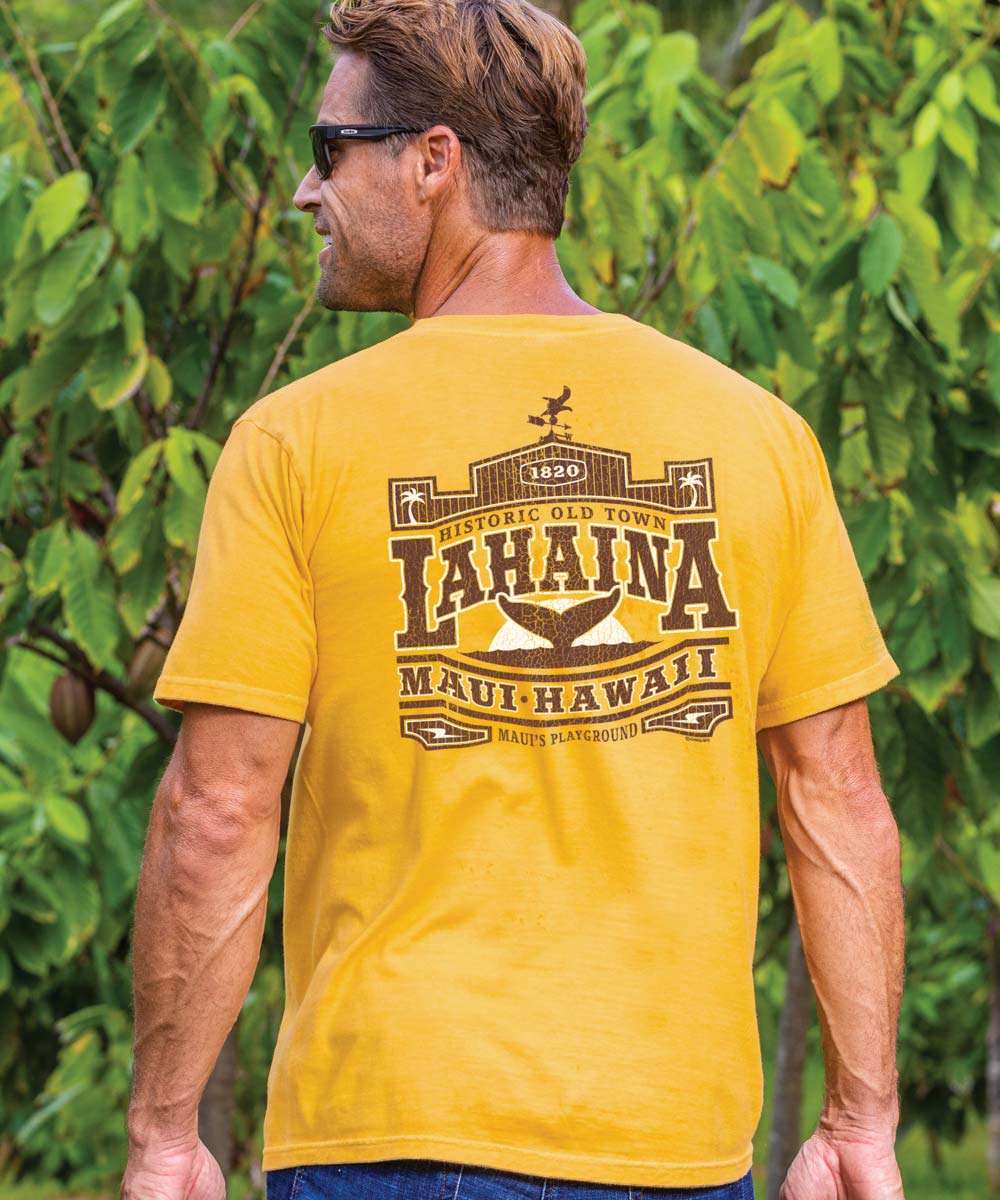 Old Town Lahaina - Pineapple Dyed Short Sleeve Crewneck T-Shirt - Image 2