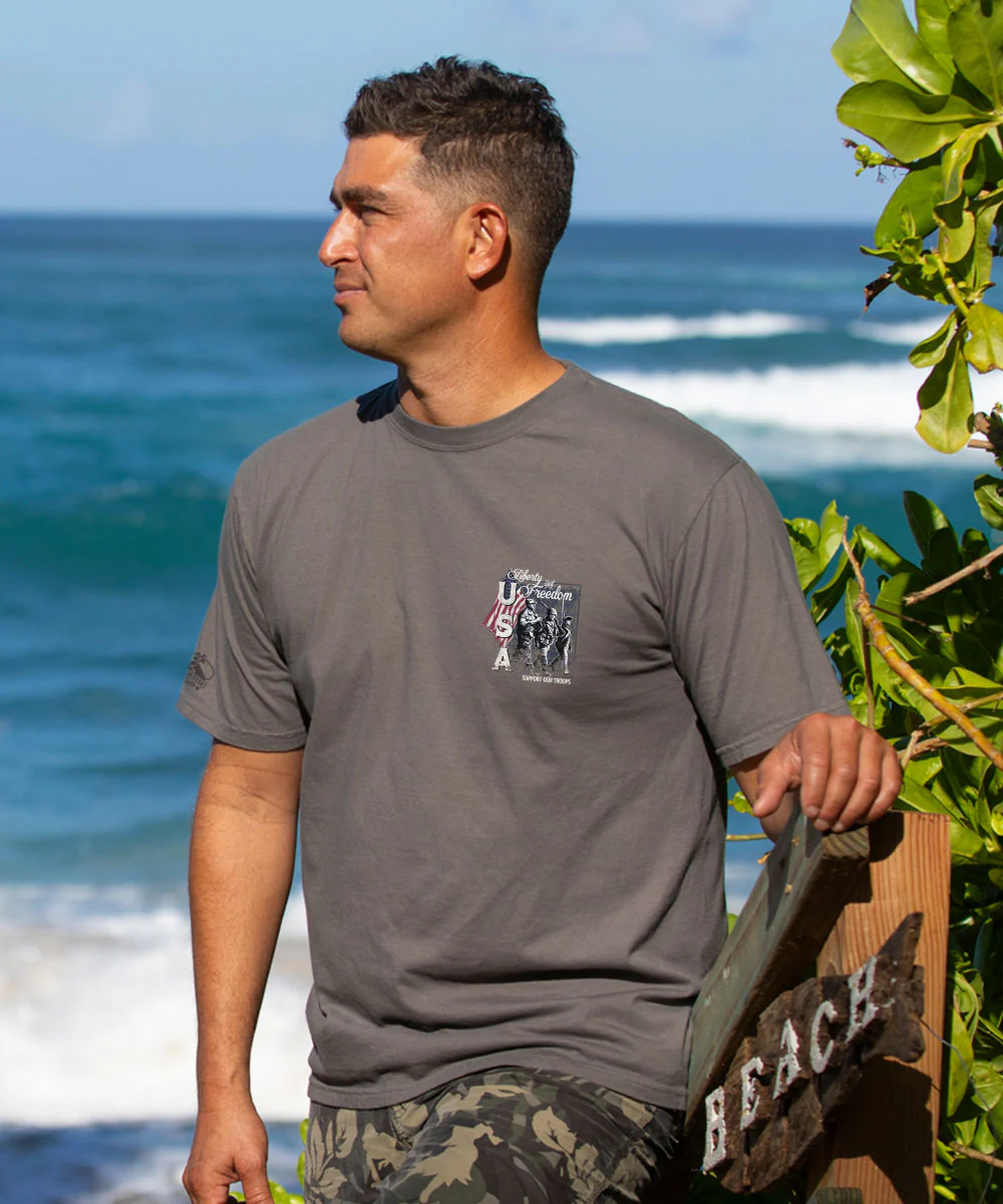 Our Troops - Crater Dyed® Short Sleeve Crewneck T-Shirt - Image 3