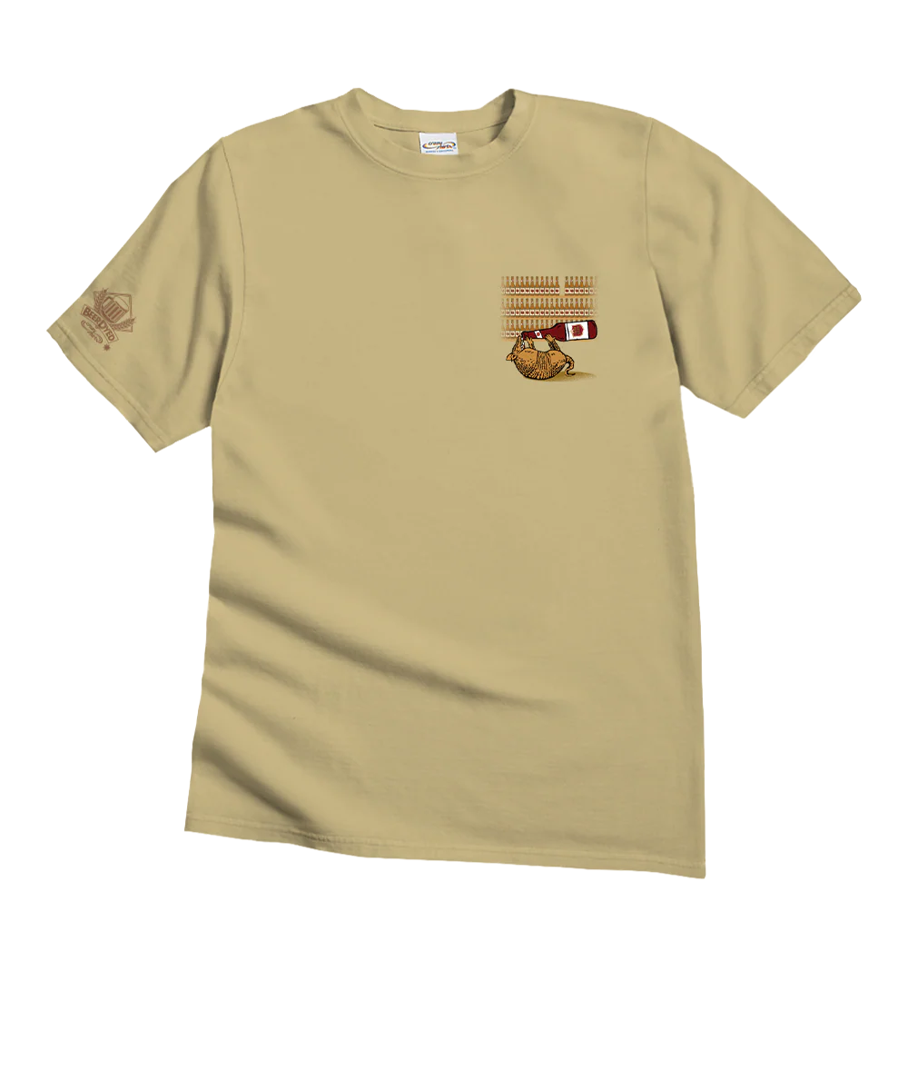 Pabst Lone Star 100 Bottles - Beer Dyed Short Sleeve Crewneck T-Shirt - Image 4