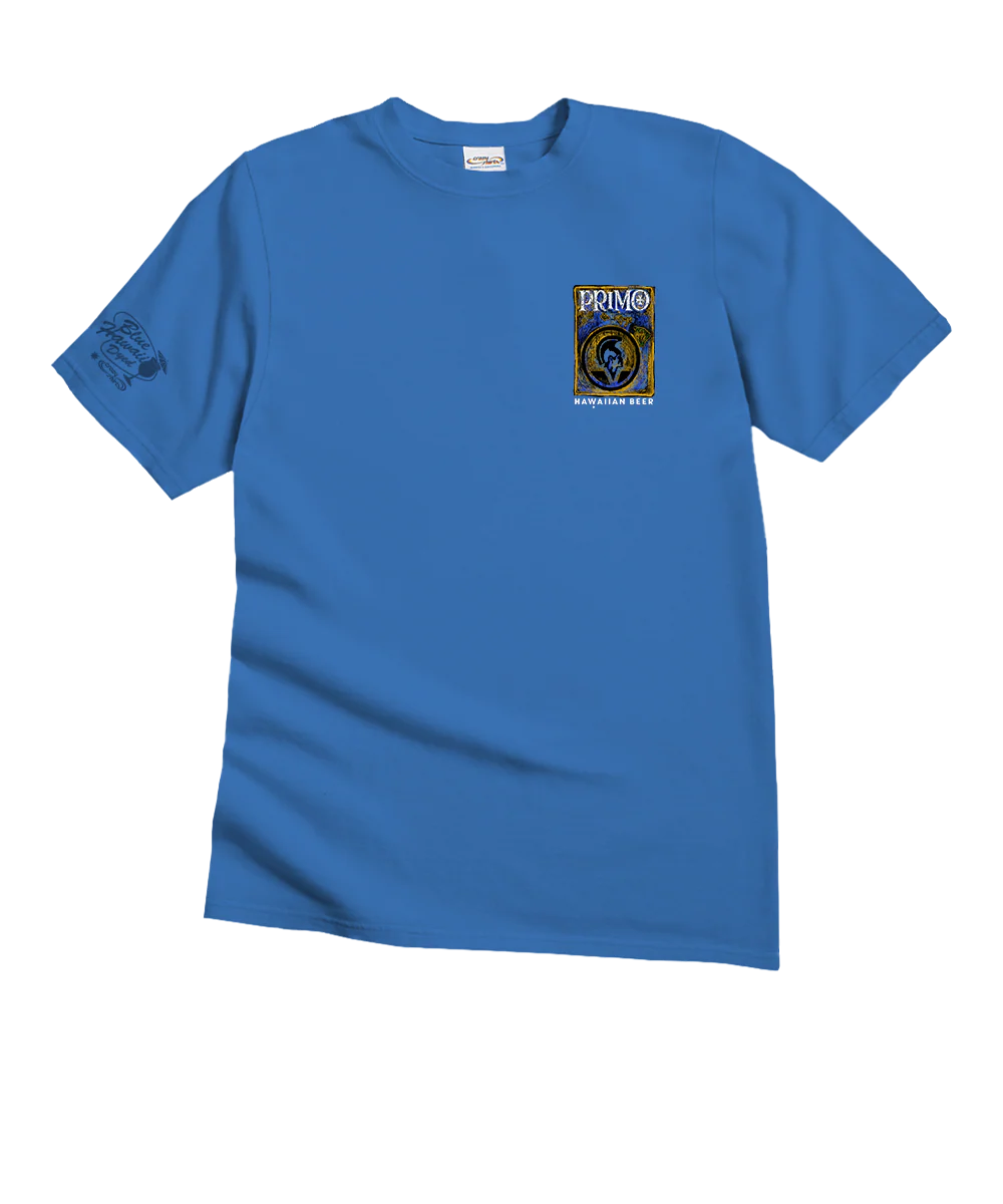 Pabst Primo Hawaii - Blue Hawaii Dyed Short Sleeve Crewneck T-Shirt - Image 4