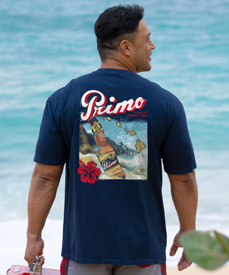 Pabst Primo Scenic - Navy Short Sleeve Crewneck T-Shirt - Image 2