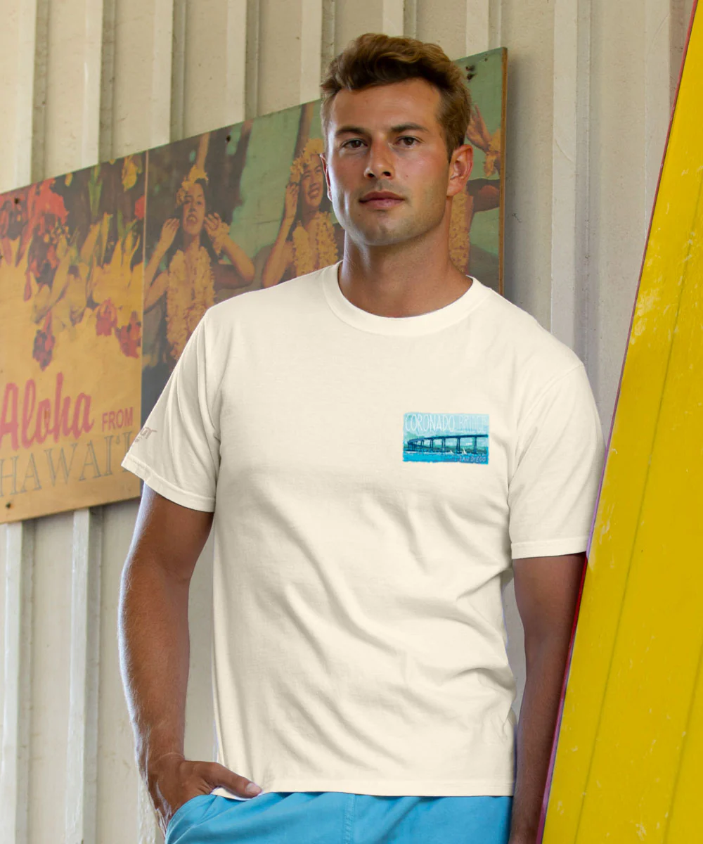 Painted Coronado - Coconut Dyed Short Sleeve Crewneck T-Shirt - Image 3