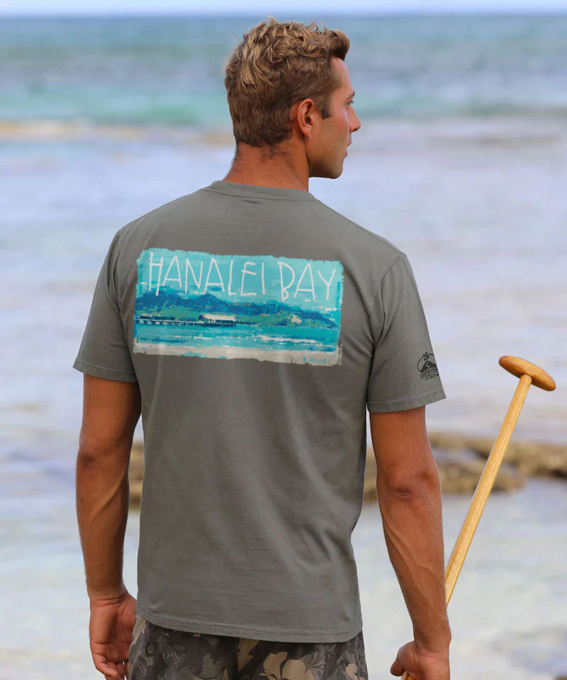 Painted Hanalei Bay - Crater Dyed® Short Sleeve Crewneck T-Shirt - Image 2