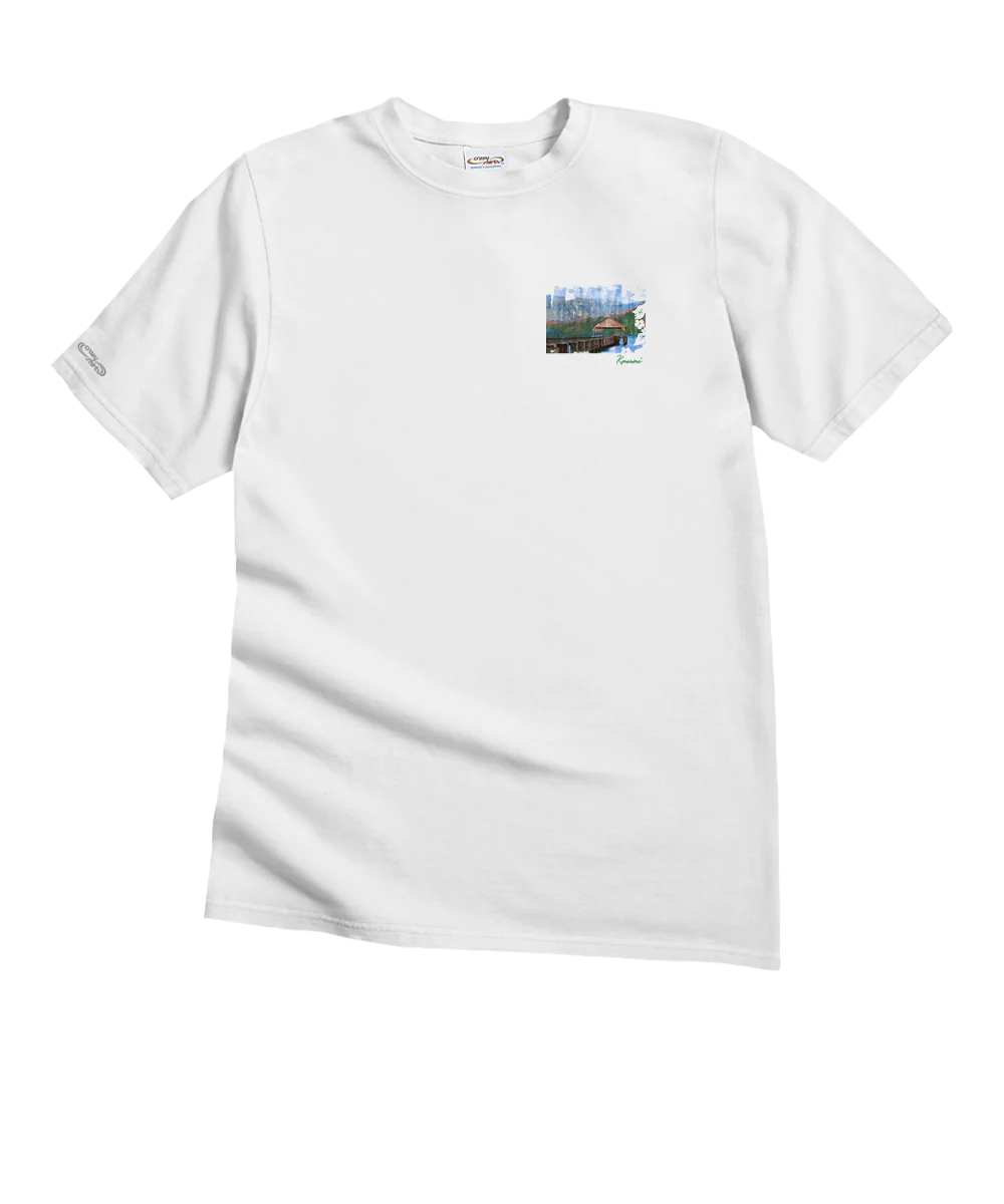 Painted Hanalei - White Short Sleeve Crewneck T-Shirt - Image 4