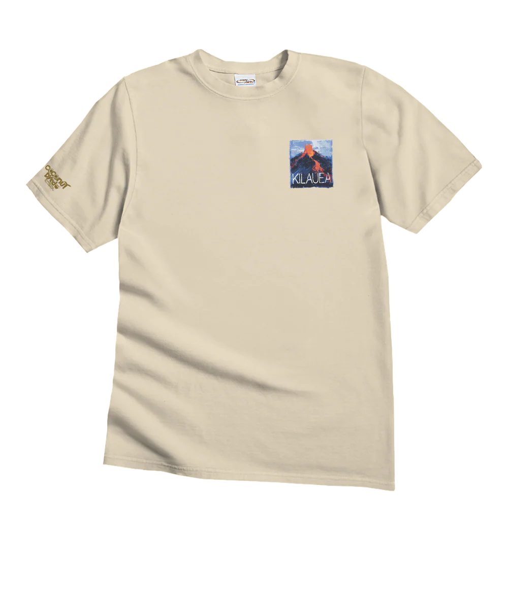 Painted Kilauea Flow - Coconut Short Sleeve Crewneck T-Shirt - Image 4
