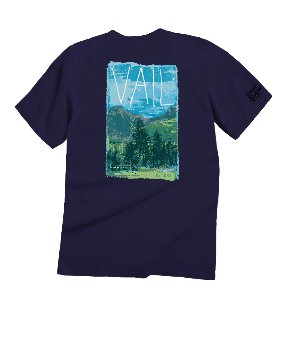 Painted Summer Vail - Grape Dyed Short Sleeve Crewneck T-Shirt