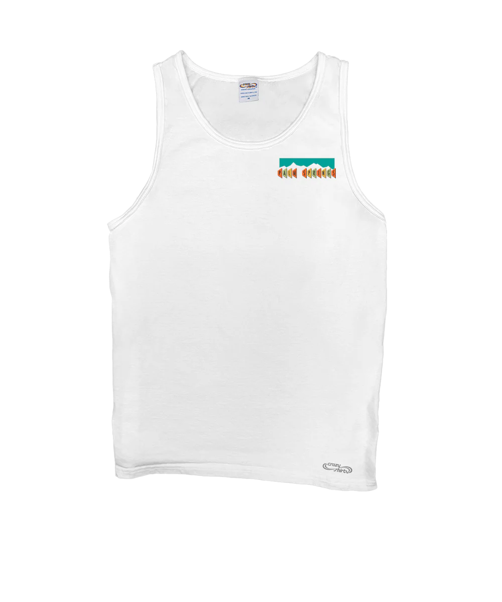 Palm Springs Oasis - White Sleeveless Tank Top - Image 4