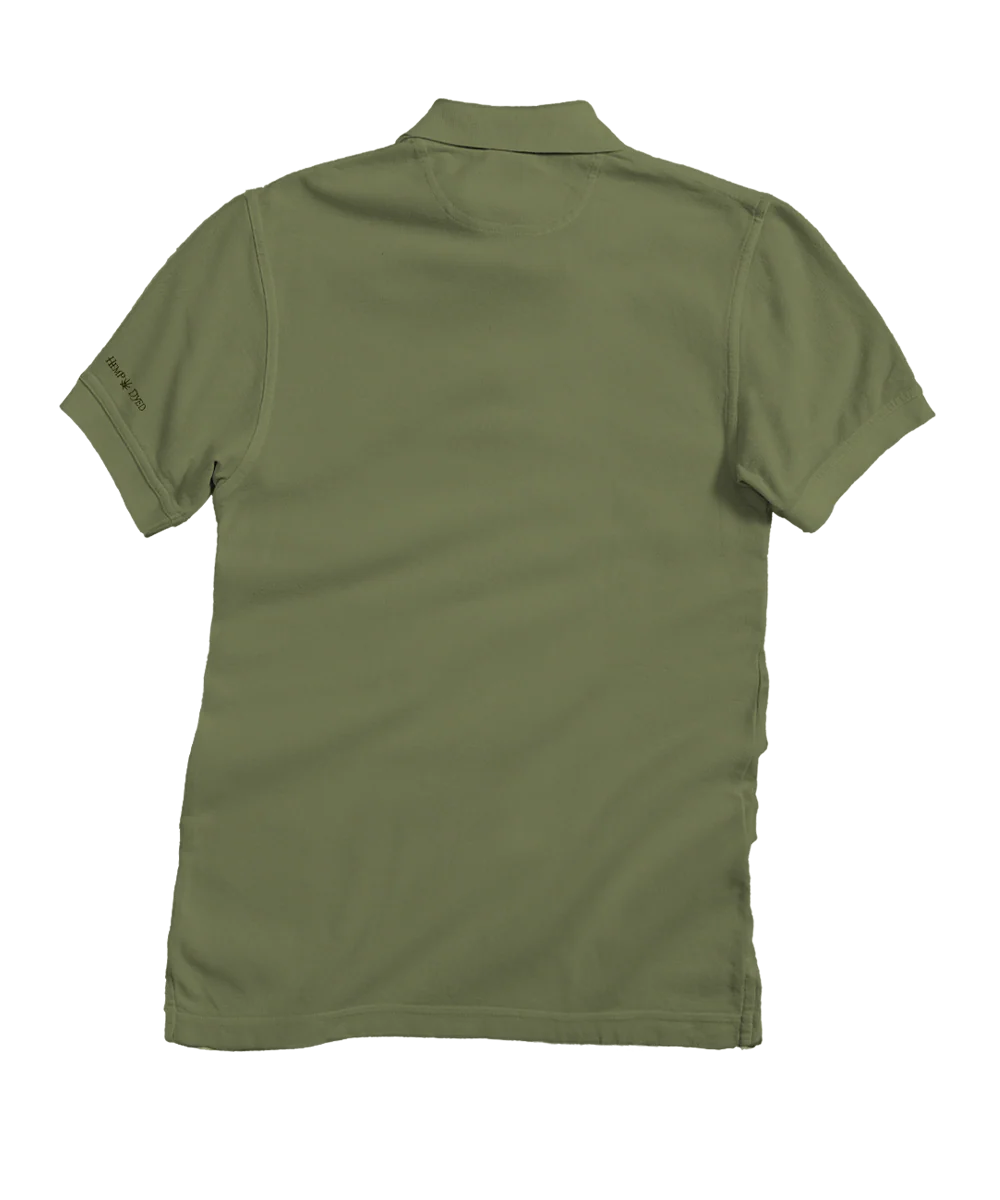 Paradise Honu - Hemp Dyed Short Sleeve Oceanfront Polo Shirt - Image 4