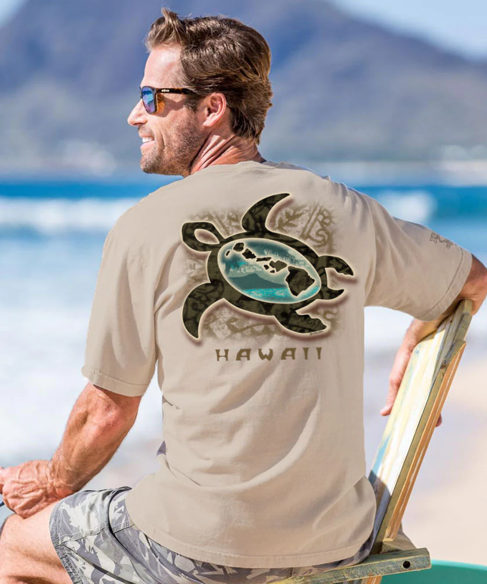 Paradise Honu - Kona Coffee Dyed Short Sleeve Crewneck T-Shirt - Image 2