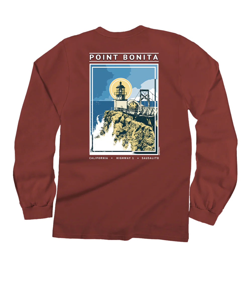 Point Bonita - Whiskey Dyed Long Sleeve Crewneck T-Shirt