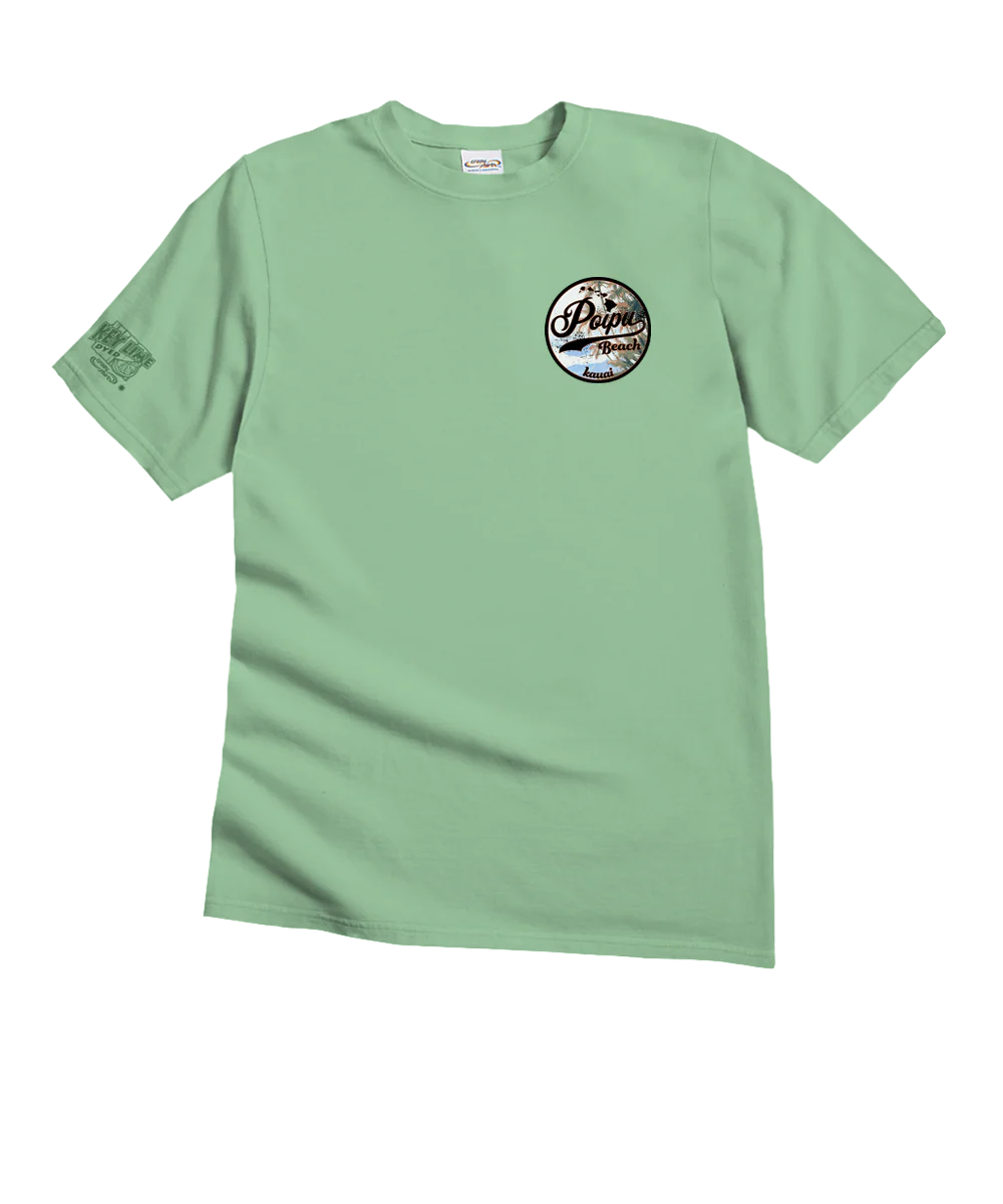 Poipu Beach Cruisin - Key Lime Dyed Short Sleeve Crewneck T-Shirt - Image 4