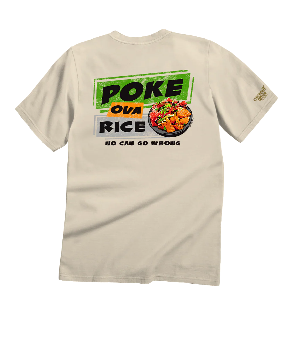 Poke Ova Rice - Coconut Dyed Short Sleeve Crewneck T-Shirt