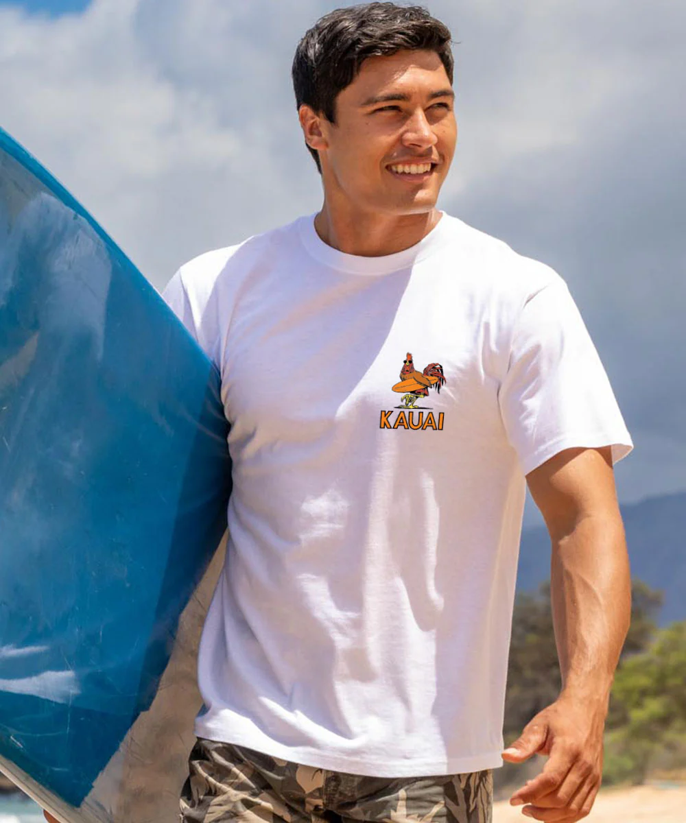 Poultry Patrol - White Short Sleeve Crewneck T-Shirt - Image 3