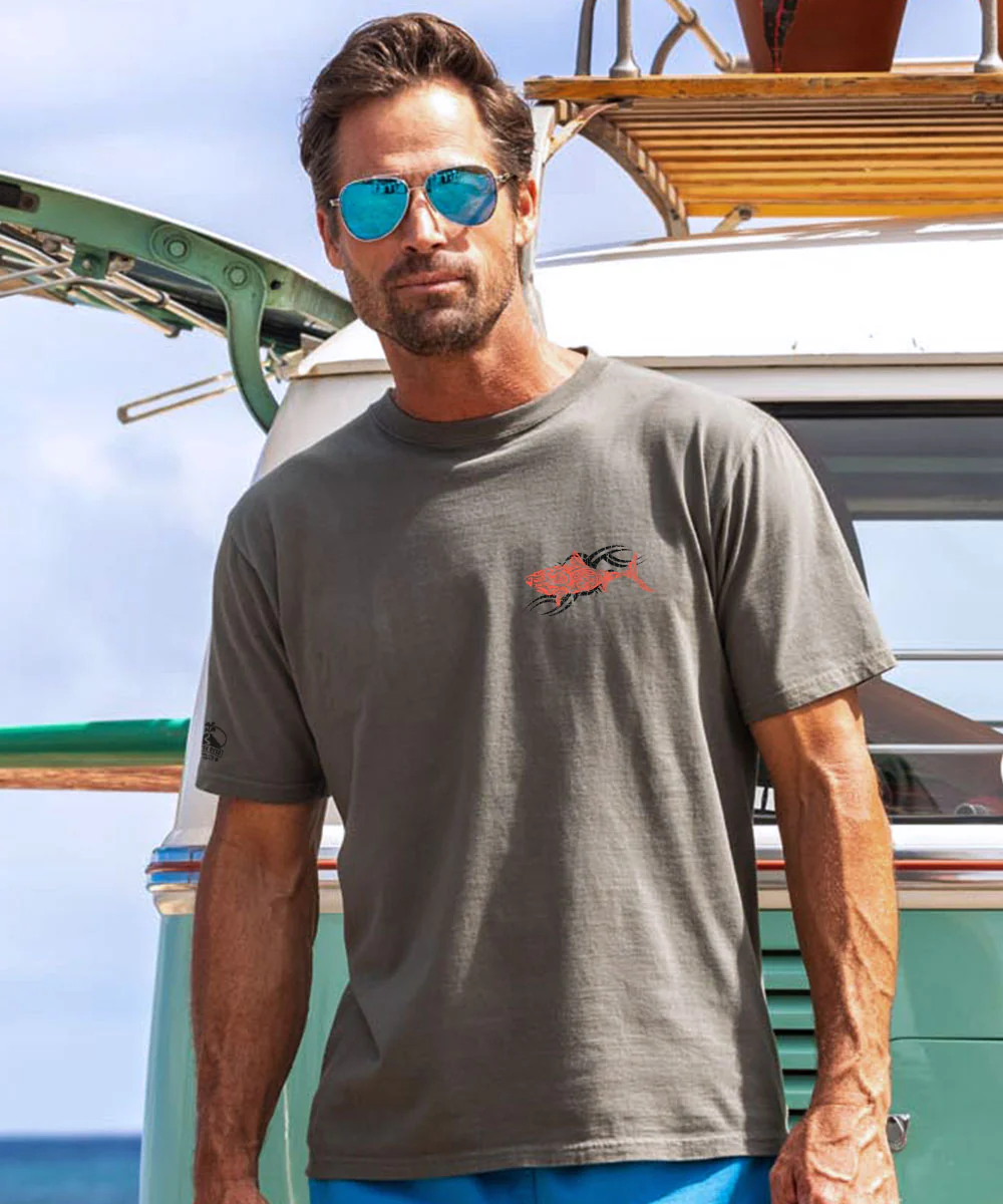 Red Shark - Crater Dyed® Short Sleeve Crewneck T-Shirt - Image 3