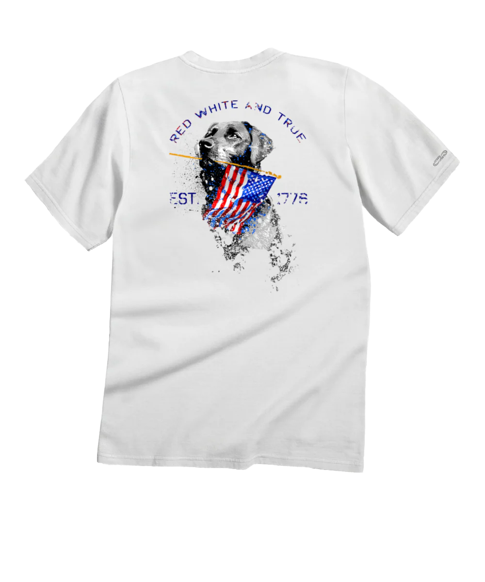 Red White And True - White Short Sleeve Crewneck T-Shirt