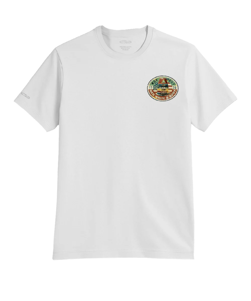 Red White Buoy - White Short Sleeve Pima T-Shirt - Image 4