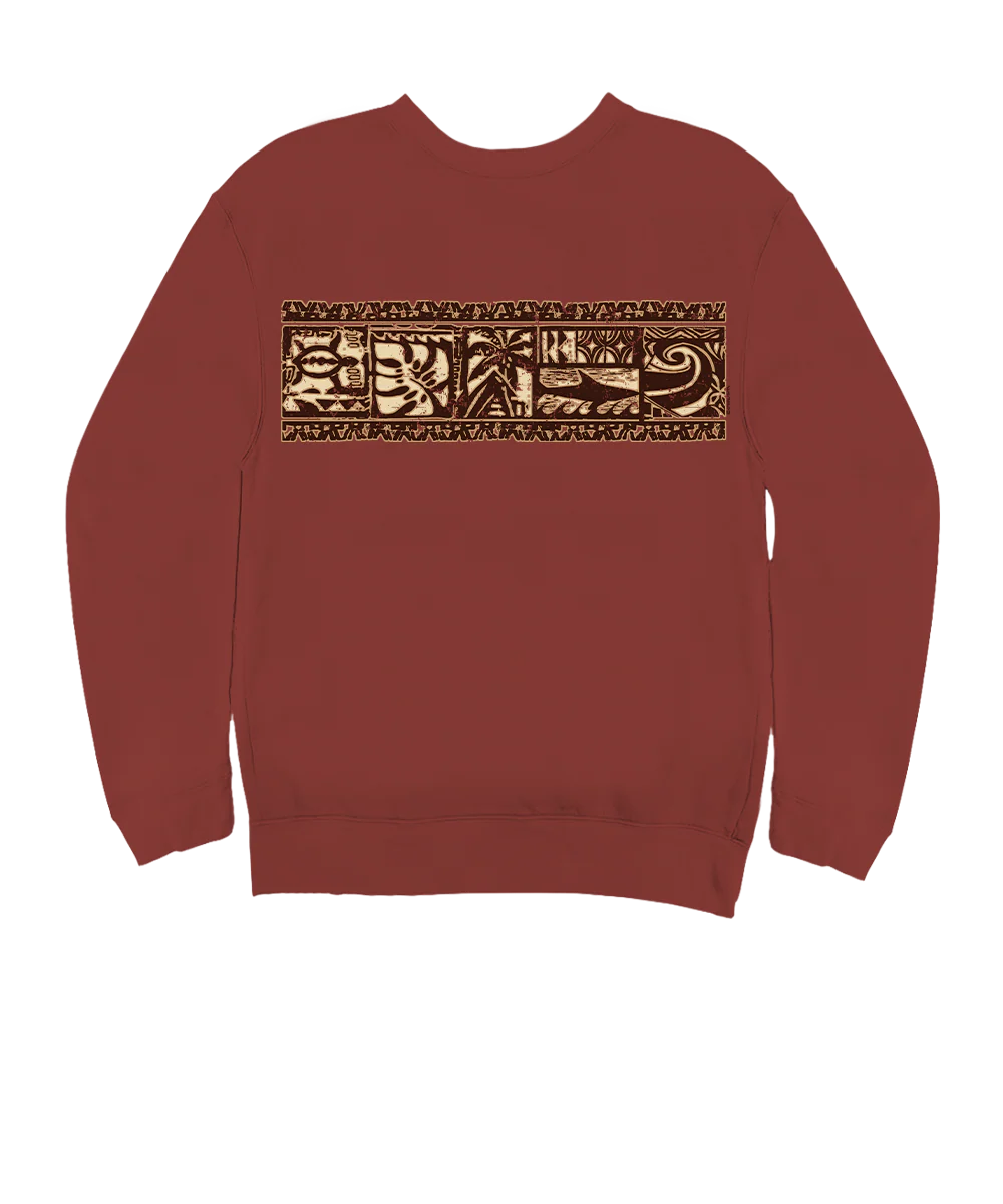 Reef Blue Band - Whiskey Dyed Long Sleeve Sweatshirt - Image 4
