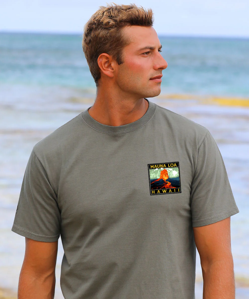 Retro Mauna Loa - Crater Dyed® Short Sleeve Crewneck T-Shirt - Image 3