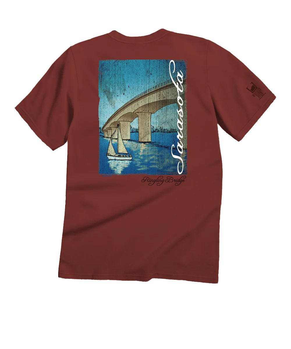Ringling Sarasota - Whiskey Dyed Short Sleeve Crewneck T-Shirt