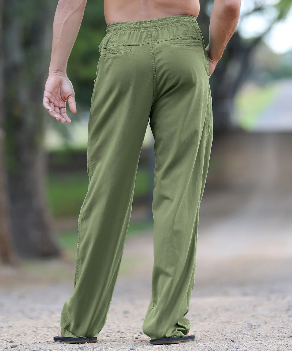 Sage Green Twill Pants - Image 3