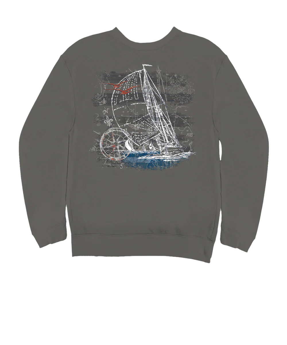 Sailing - Crater Dyed® Long Sleeve Sweatshirt