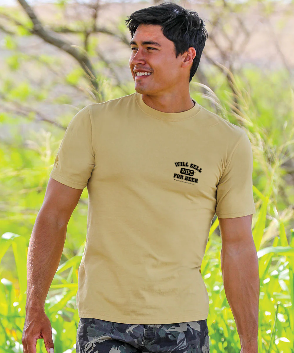 Sell 4 Beer - Beer Dyed Short Sleeve Crewneck T-Shirt - Image 3