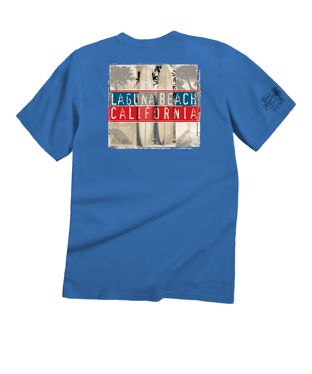 Shadow Surf - Blue Hawaii Dyed Short Sleeve Crewneck T-Shirt