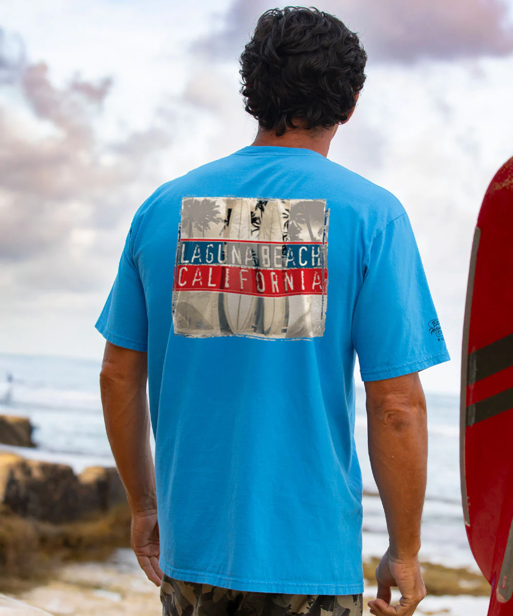 Shadow Surf - Blue Hawaii Dyed Short Sleeve Crewneck T-Shirt - Image 2
