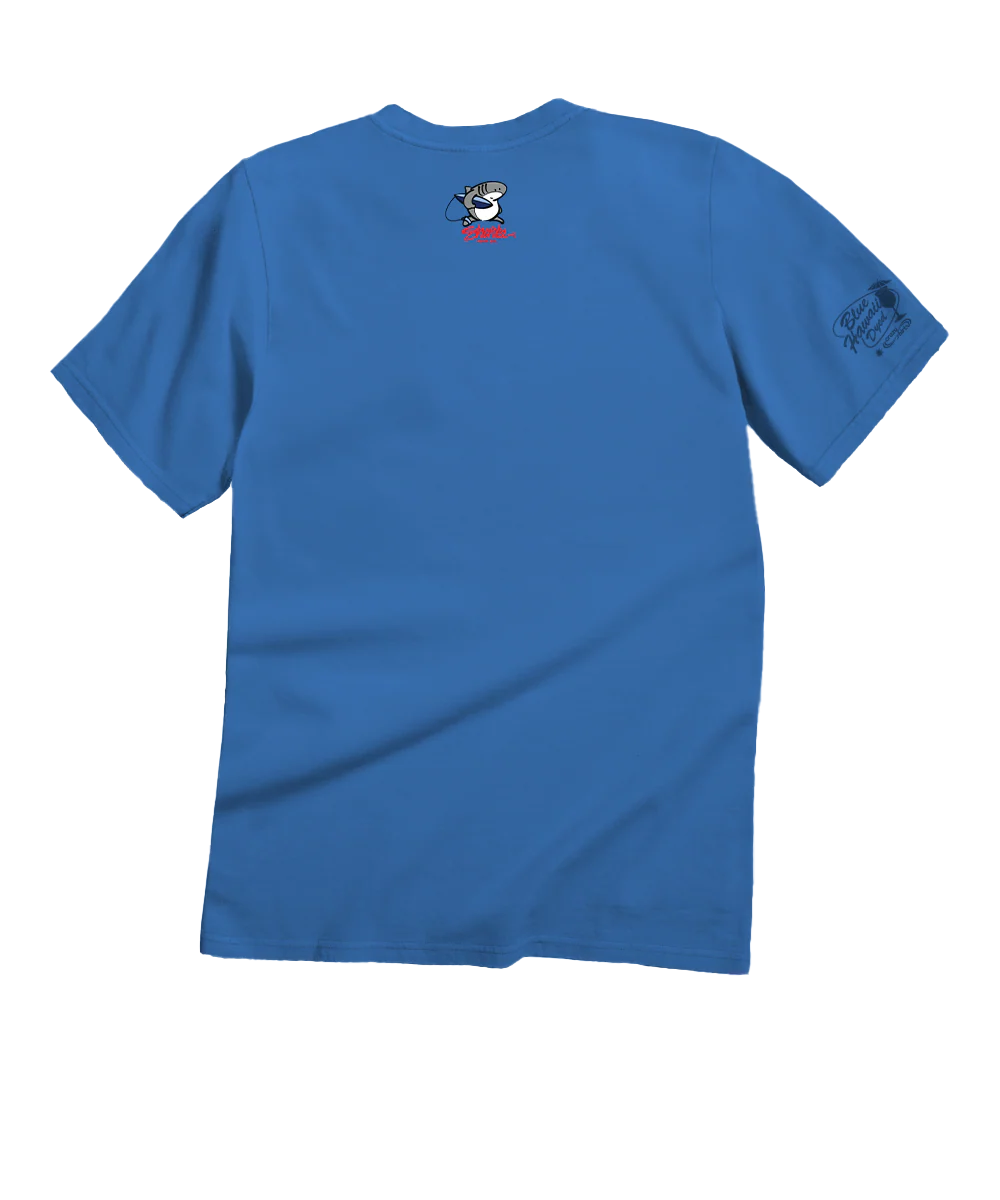 Sharka™ Linear Band - Blue Hawaii Dyed Short Sleeve Crewneck T-Shirt - Image 4