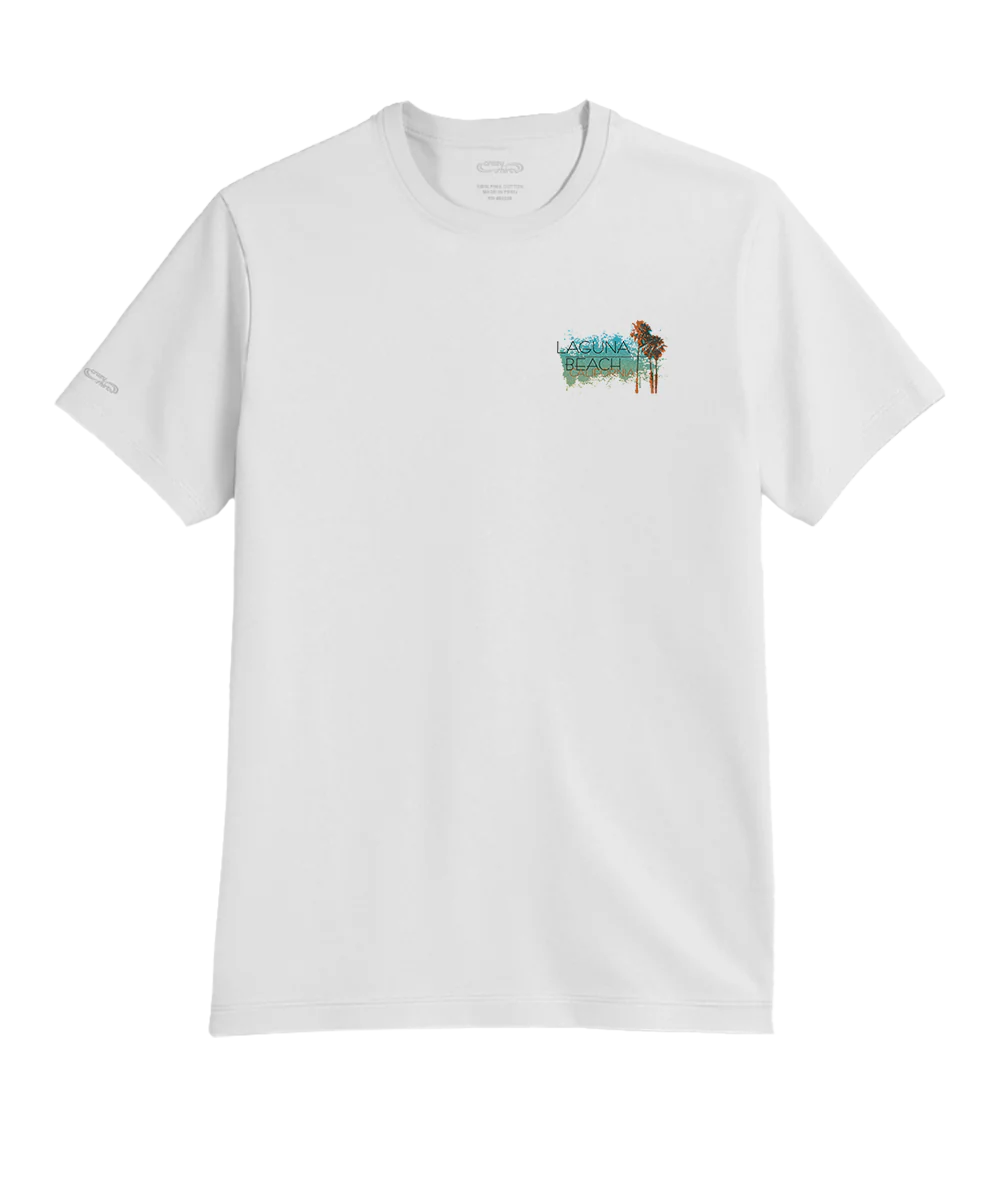 Shine On Laguna - White Short Sleeve Pima T-Shirt - Image 4