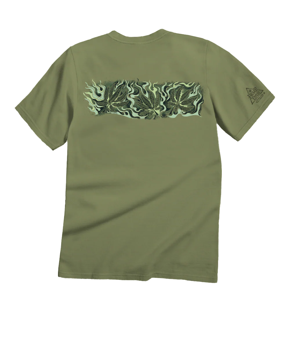 Smokey Banded - Hemp Dyed Short Sleeve Crewneck T-Shirt - Image 4