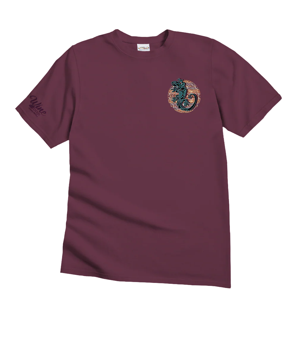 Southwestern Gecko - Wine Dyed Short Sleeve Crewneck T-Shirt - Image 4