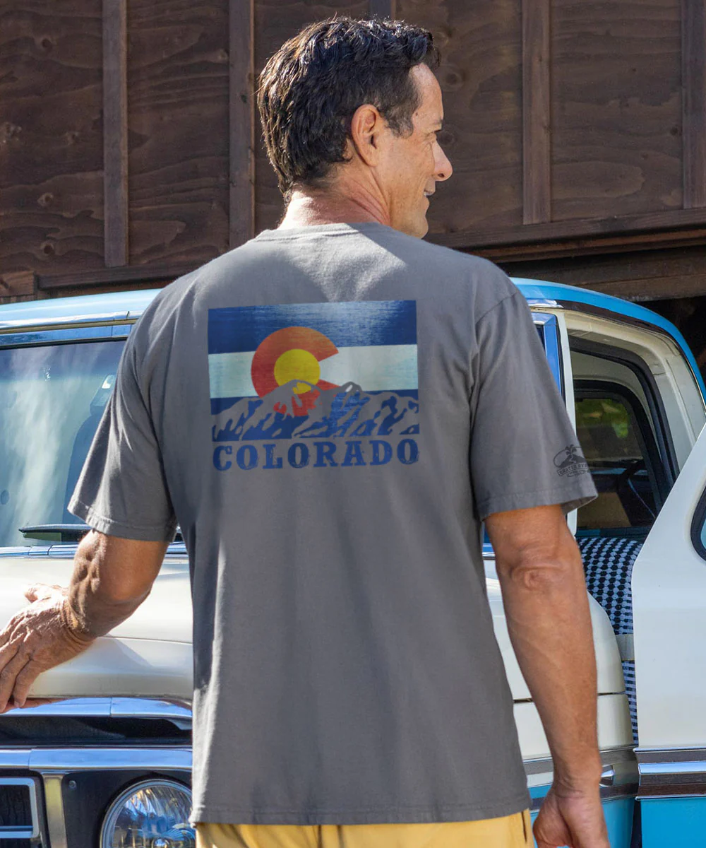 State Flag - Crater Dyed® Short Sleeve Crewneck T-Shirt - Image 2