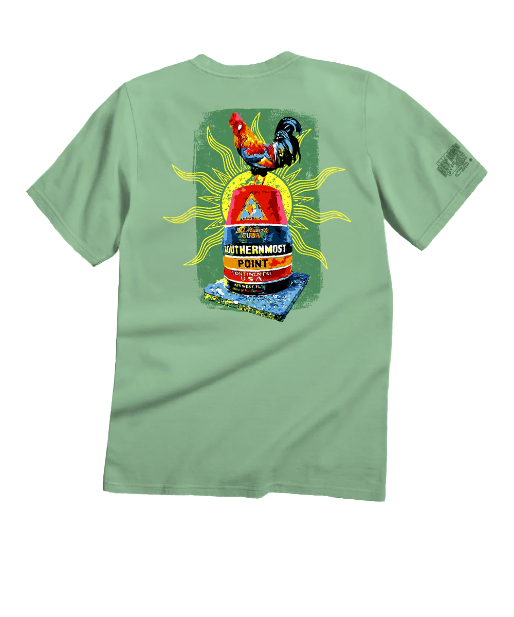 Sunrise Chicken - Key Lime Dyed Short Sleeve Crewneck T-Shirt